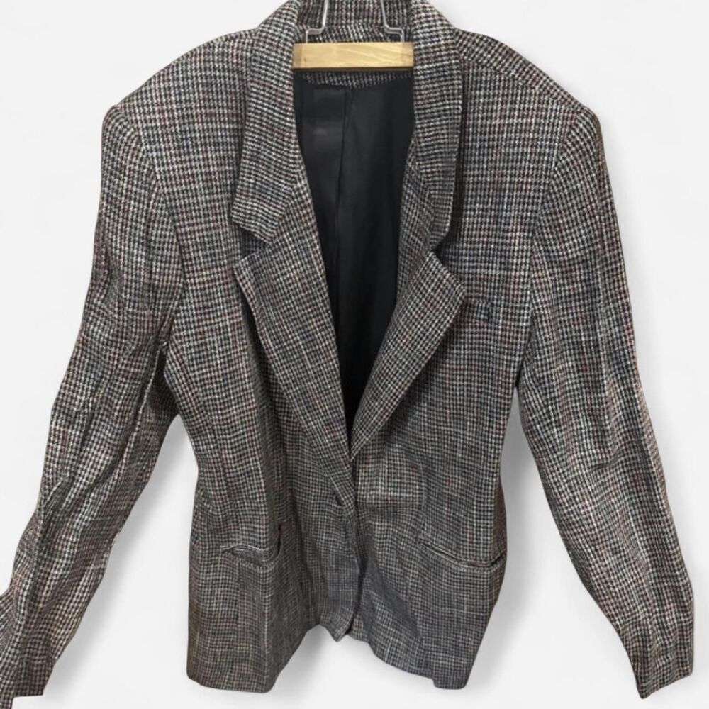 Delicia Vintage Women's plaid Blazer
